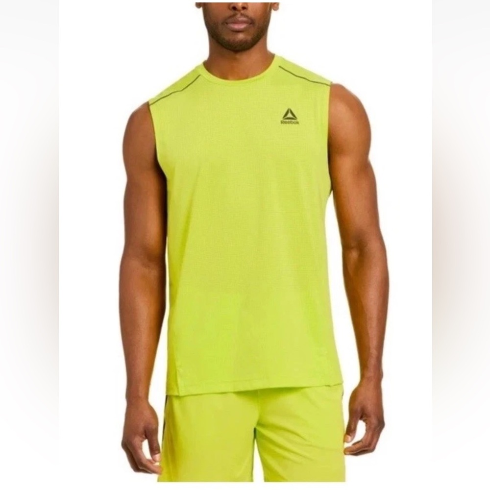 Men's Reebok muscle shirt Tank Top Gym Sleeveless Plain T-Shirts Tee A-Shirt NEW